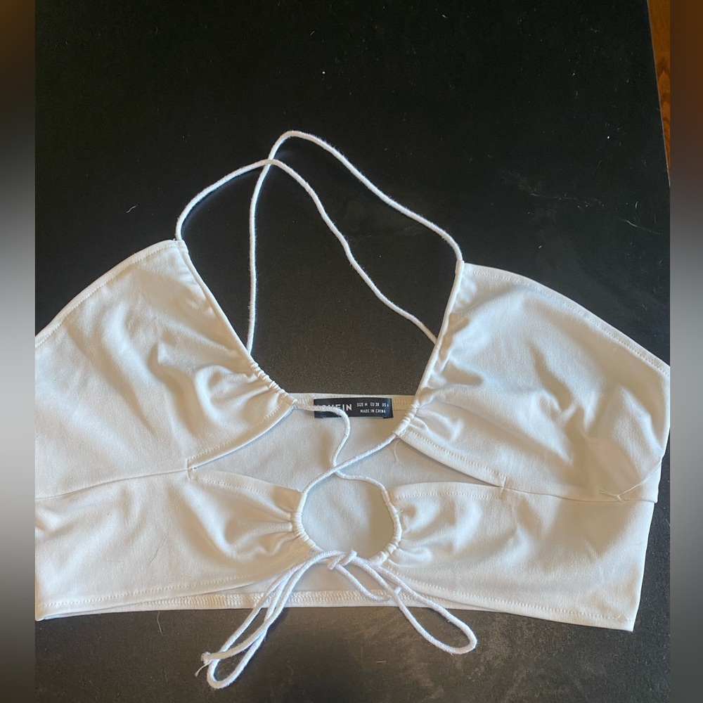 Shein white crop top